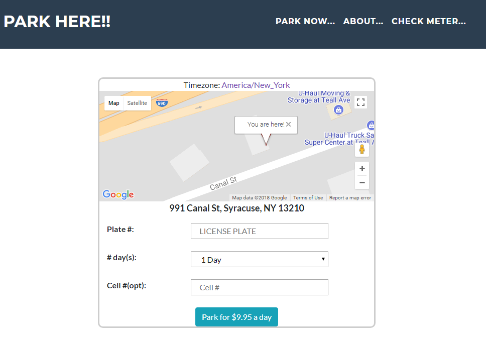 Park Here (parkhere.biz) Python Website Park Here (parkhere.biz) Python Website